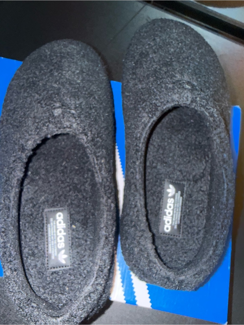 NEW Adidas Adifom Stan Mule W Black Faux Fur Women’s 9 JR8823